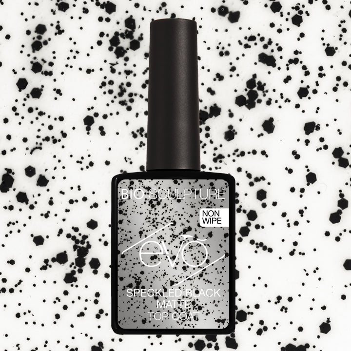SPECKLED BLACK MATTE TOP COAT ( NON-WIPE ) - EVO