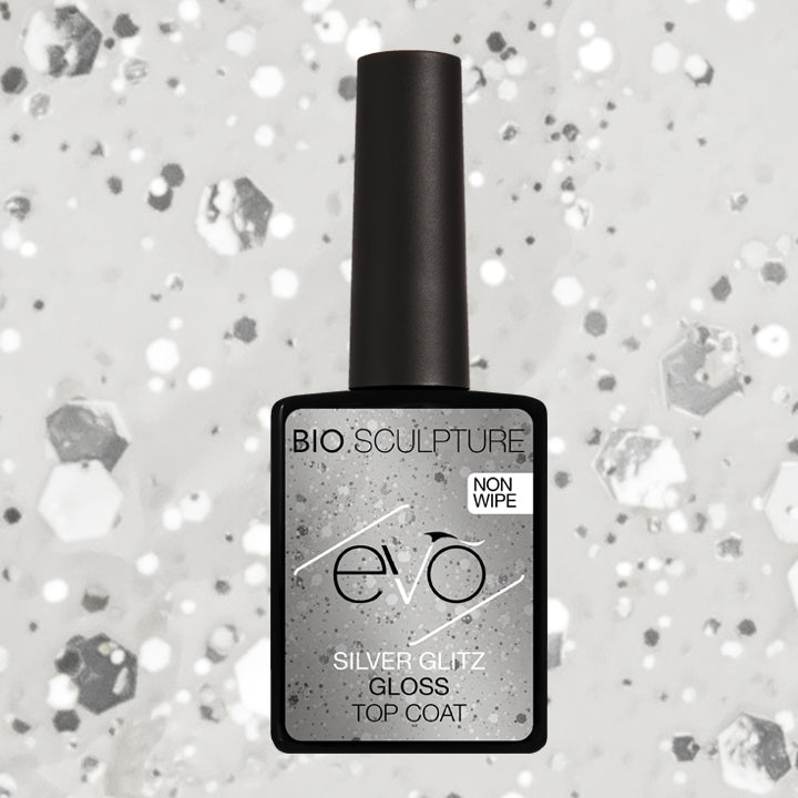 NON-WIPE TOP COAT SILVER GLITZ GLOSS  - EVO